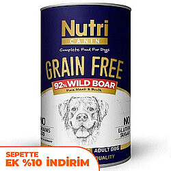 Nutri Canin Grain Free Tahılsız Yaban Domuzu Köpek Konservesi 400 Gr - Nutri Canin