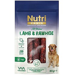 Nutri Canin Kuzu Eti Sarılı Kemik Köpek Ödülü 80 Gr - Nutri Canin