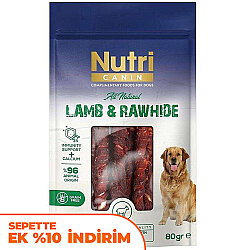 Nutri Canin Kuzu Eti Sarılı Kemik Köpek Ödülü 80 Gr - Nutri Canin