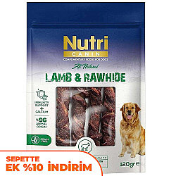 Nutri Canin Kuzu Eti Sarılı Kemik Köpek Ödülü 120 Gr - Nutri Canin