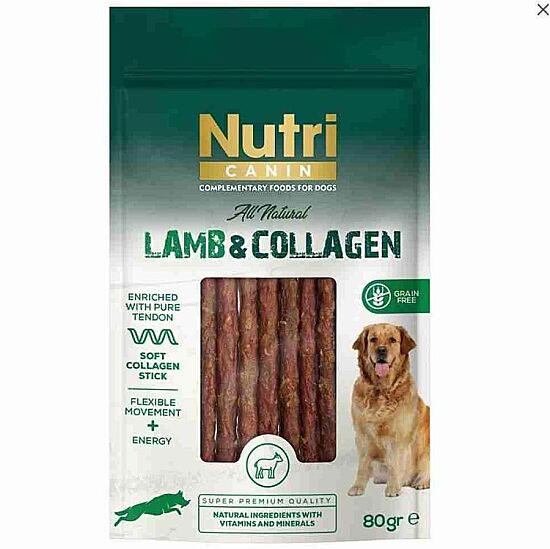 Nutri Canin Lamb Collagen Yumuşak Kuzu Etli Köpek Ödülü 80 Gr - 1