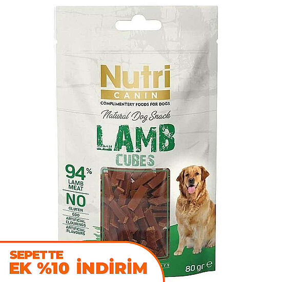 Nutri Canin Lamb Cubes Kuzu Etli Tahılsız Köpek Ödülü 80 Gr - 1