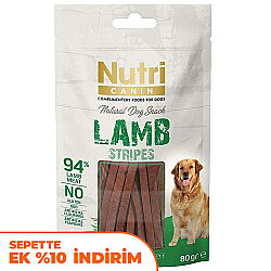 Nutri Canin Lamb Stripes Kuzu Etli Sticks Tahılsız Köpek Ödülü 80 Gr - Nutri Canin
