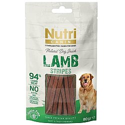 Nutri Canin Lamb Stripes Kuzu Etli Sticks Tahılsız Köpek Ödülü 80 Gr - Nutri Canin