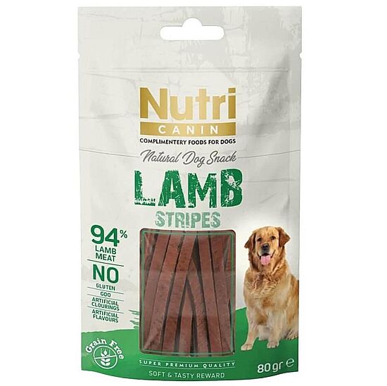 Nutri Canin Lamb Stripes Kuzu Etli Sticks Tahılsız Köpek Ödülü 80 Gr - 1