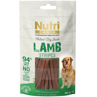 Nutri Canin Lamb Stripes Kuzu Etli Sticks Tahılsız Köpek Ödülü 80 Gr