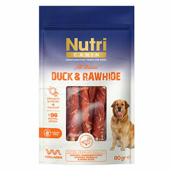 Nutri Canin - Nutri Canin Ördek Eti Sarılı Kemik Köpek Ödülü 80 Gr