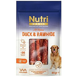 Nutri Canin Ördek Eti Sarılı Kemik Köpek Ödülü 80 Gr - Nutri Canin
