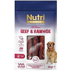 Nutri Canin Sığır Eti Sarılı Kemik Köpek Ödülü 80 Gr - Nutri Canin