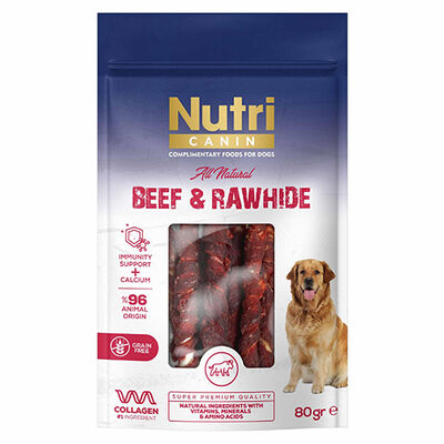 Nutri Canin Sığır Eti Sarılı Kemik Köpek Ödülü 80 Gr