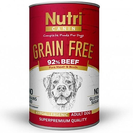 Nutri Canin Grain Free Tahılsız Biftekli Köpek Konservesi 400 Gr - 1