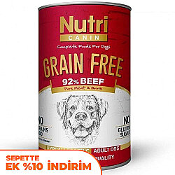 Nutri Canin Grain Free Tahılsız Biftekli Köpek Konservesi 400 Gr - Nutri Canin