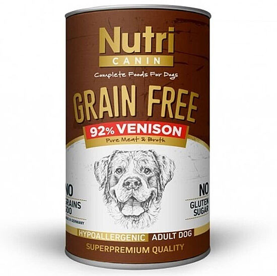Nutri Canin Grain Free Tahılsız Geyikli Köpek Konservesi 400 Gr - 1