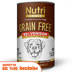 Nutri Canin Grain Free Tahılsız Geyikli Köpek Konservesi 400 Gr - Nutri Canin