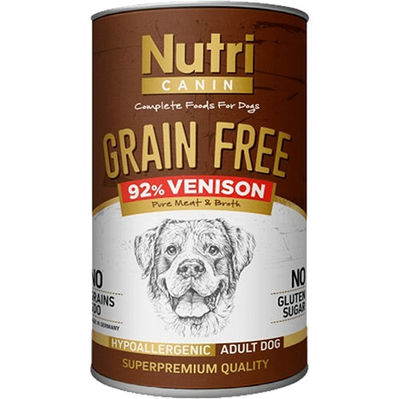 Nutri Canin Grain Free Tahılsız Geyikli Köpek Konservesi 400 Gr