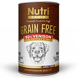Nutri Canin Grain Free Tahılsız Geyikli Köpek Konservesi 400 Gr - Nutri Canin