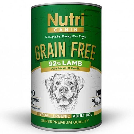 Nutri Canin Grain Free Tahılsız Kuzu Etli Köpek Konservesi 400 Gr - 1