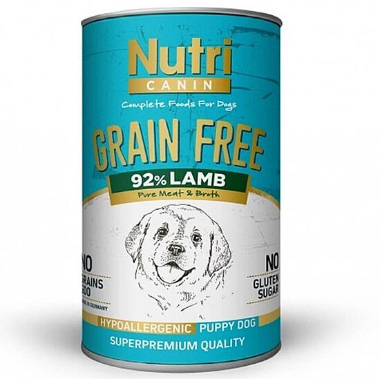 Nutri Canin Puppy Grain Free Tahılsız Kuzu Etli Yavru Köpek Konservesi 400 Gr - 1