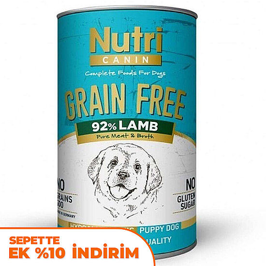 Nutri Canin Puppy Grain Free Tahılsız Kuzu Etli Yavru Köpek Konservesi 400 Gr - 1