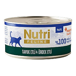Nutri Feline Tavuk Eti ve Ördekli Tahılsız Kedi Konservesi 70 Gr - Nutri Feline