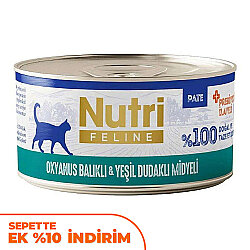Nutri Feline Okyanus Balığı ve Yeşil Dudaklı Midye Tahılsız Kedi Konservesi 70 Gr - Nutri Feline