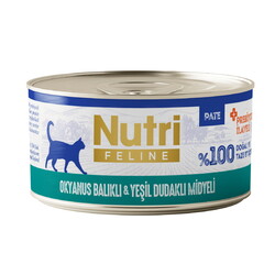 Nutri Feline - Nutri Feline Okyanus Balığı ve Yeşil Dudaklı Midye Tahılsız Kedi Konservesi 70 Gr