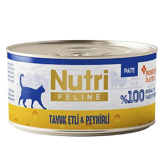 Nutri Feline Pate Tavuk Etli ve Peynirli Tahılsız Kedi Konservesi 70 Gr - 1