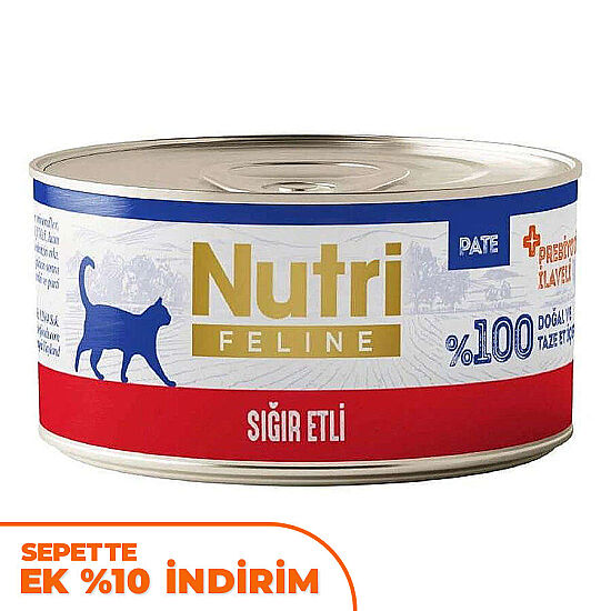 Nutri Feline Sığır Etli Tahılsız Kedi Konservesi 70 Gr - 1