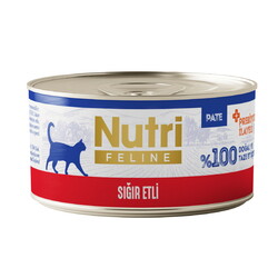 Nutri Feline - Nutri Feline Sığır Etli Tahılsız Kedi Konservesi 70 Gr
