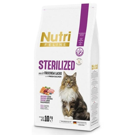 Nutri Feline Sterilised Somonlu Tahılsız Kısırlaştırılmış Kedi Maması 10 Kg - 1