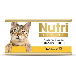 Nutri Feline - Nutri Feline Tavuk Etli Tahılsız Kedi Konservesi 85 Gr