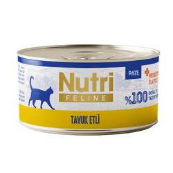 Nutri Feline - Nutri Feline Pate Tavuk Etli Tahılsız Kedi Konservesi 70 Gr