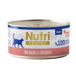 Nutri Feline - Nutri Feline Ton Balıklı ve Somonlu Tahılsız Kedi Konservesi 70 Gr