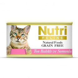 Nutri Feline - Nutri Feline Ton Balıklı ve Somonlu Tahılsız Kedi Konservesi 85 Gr