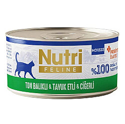 Nutri Feline Ton Tavuk ve Ciğerli Tahılsız Kedi Konservesi 70 Gr - Nutri Feline