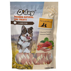 O'Dog Kuzu Parçacıklı Sargılı Köpek Ödülü 100 Gr - ODog