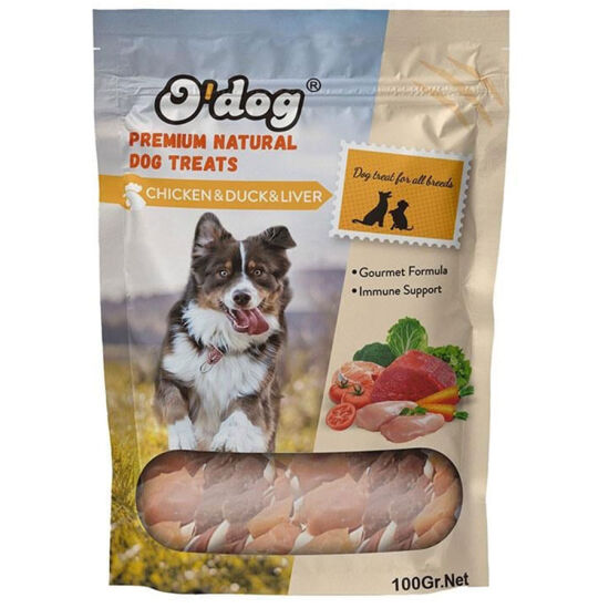 O'Dog Tavuk, Ördek ve Ciğerli Çubuk Köpek Ödülü 100 Gr - 1
