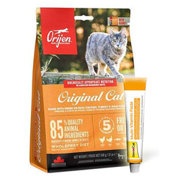Orijen - Orijen Original Cat Tahılsız Yavru/Yetişkin Kedi Maması 1,8 Kg + Gimcat 20 Gr Multivitamin Paste