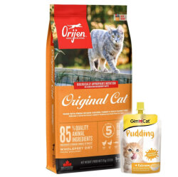 Orijen Orijinal Cat Tahılsız Yavru ve Yetişkin Kedi Maması 17 Kg + Gimcat Kedi Pudingi 150 Gr - Orijen