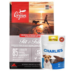 Orijen Fit Trim Tahılsız Köpek Maması 2 Kg + Gimdog 70 Gr Köpek Ödülü - Orijen