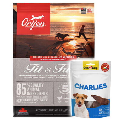 Orijen Fit Trim Yetişkin Tahılsız Köpek Maması 11,4 Kg + Gimdog 70 Gr Köpek Ödülü - 1