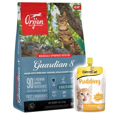 Orijen Guardian 8 Yetişkin Kedi Maması 1,8 Kg + Gimcat Kedi Pudingi 150 Gr