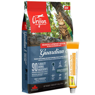 Orijen Guardian 8 Yetişkin Kedi Maması 4,5 Kg + Gimcat 20 Gr Multivitamin Paste