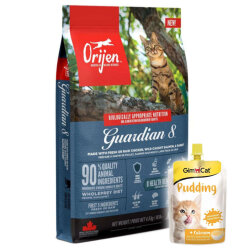 Orijen Guardian 8 Yetişkin Kedi Maması 4,5 Kg + Gimcat Kedi Pudingi 150 Gr - Orijen