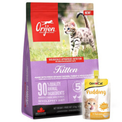 Orijen Kitten Yavru Kedi Maması 1,8 Kg + Gimcat Kedi Pudingi 150 Gr - Orijen