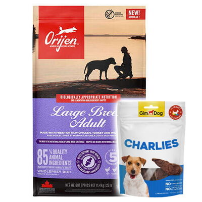 Orijen Large Breed Adult Tahılsız Büyük Irk Köpek Maması 11,4 Kg + Gimdog 70 Gr Köpek Ödülü - 1