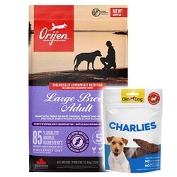 Orijen - Orijen Large Breed Adult Tahılsız Büyük Irk Köpek Maması 11,4 Kg + Gimdog 70 Gr Köpek Ödülü