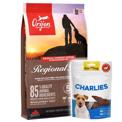 Orijen Regional Red Bizon Etli Tahılsız Köpek Maması 11,4 Kg + Gimdog 70 Gr Köpek Ödülü - 1