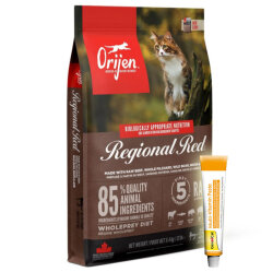 Orijen Regional Red Kırmızı Etli Tahılsız Kedi Maması 5,4 Kg + Gimcat 20 Gr Multivitamin Paste - Orijen