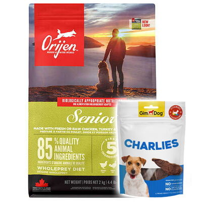Orijen Senior Tahılsız Yaşlı Köpek Maması 2 Kg + Gimdog 70 Gr Köpek Ödülü - 1